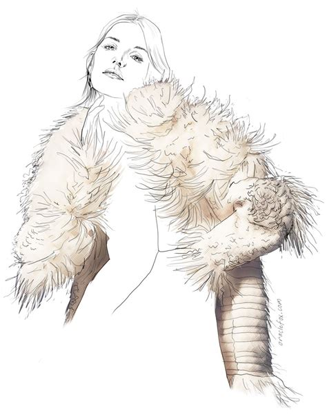 fur fendi coat sketches
